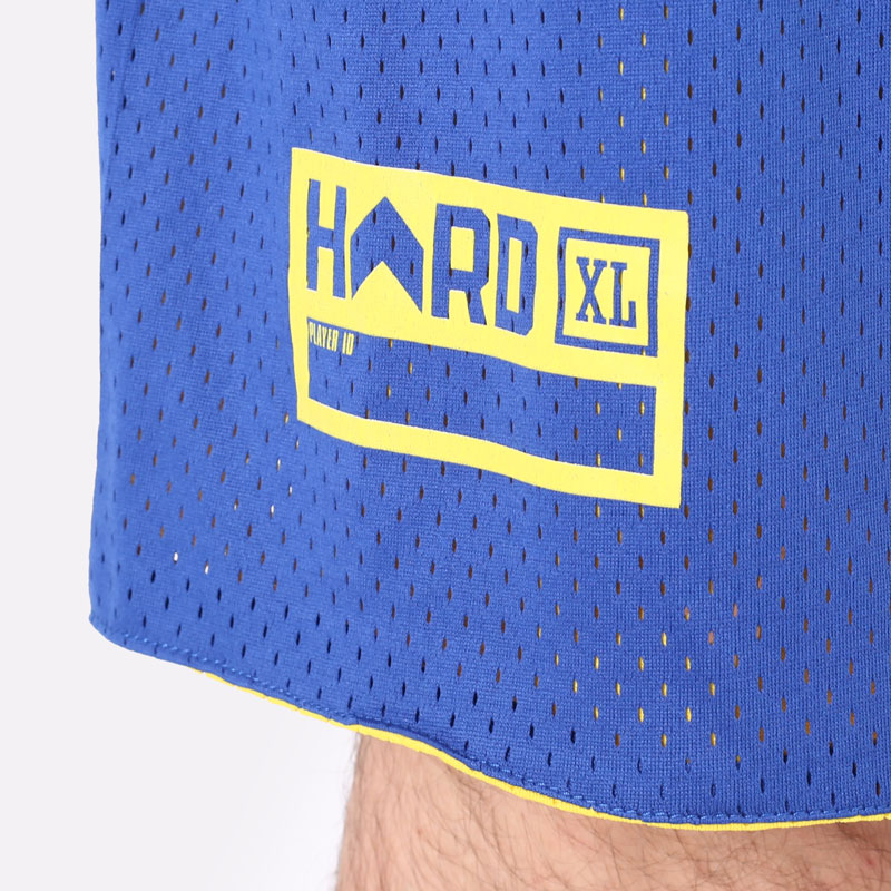 мужские синие шорты Hard Двухсторонние Hard navy/yellow-2 - цена, описание, фото 4